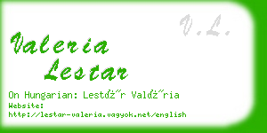 valeria lestar business card